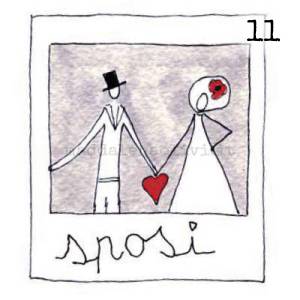 011 12 x 12 cm - biglietto + busta + filo