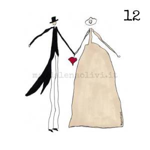 012 12 x 12 cm - biglietto + busta + filo