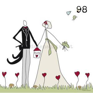 098 12 x 12 cm - biglietto + busta + filo