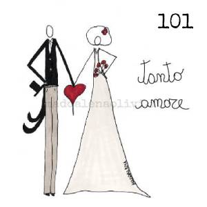 101 12 x 12 cm - biglietto + busta + filo