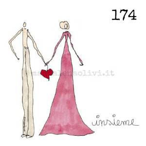 174 12 x 12 cm - biglietto + busta + filo