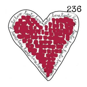 236 12 x 12 cm - biglietto + busta + filo