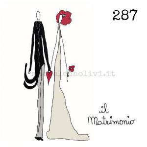 287 12 x 12 cm - biglietto + busta + filo