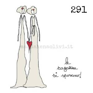 291 12 x 12 cm - biglietto + busta + filo