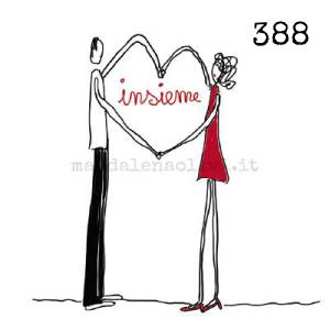 388 12 x 12 cm - biglietto + busta + filo