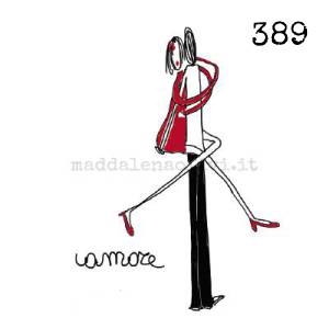 389 12 x 12 cm - biglietto + busta + filo