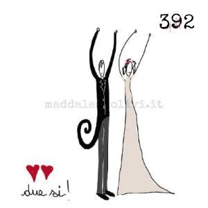 392 12 x 12 cm - biglietto + busta + filo