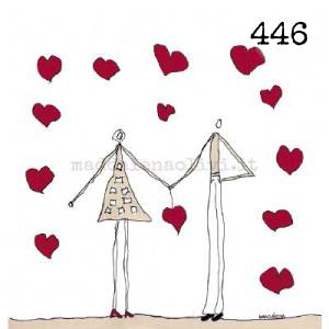 446 12 x 12 cm - biglietto + busta + filo