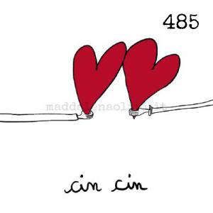 485 12 x 12 cm - biglietto + busta + filo