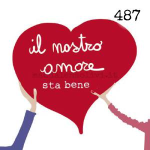 487 12 x 12 cm - biglietto + busta + filo