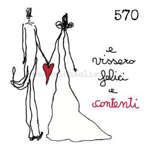 570 12 x 12 cm - biglietto + busta + filo