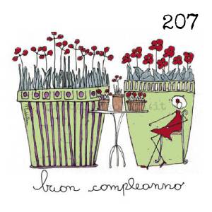 207 12 x 12 cm - biglietto + busta + filo