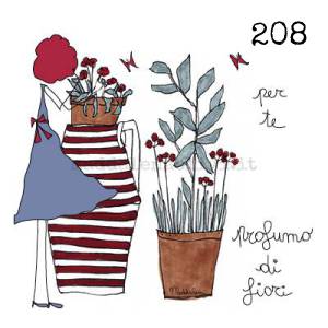 208 12 x 12 cm - biglietto + busta + filo