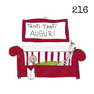 216 12 x 12 cm - biglietto + busta + filo