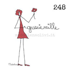 248 12 x 12 cm - biglietto + busta + filo