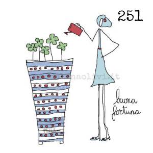 251 12 x 12 cm - biglietto + busta + filo