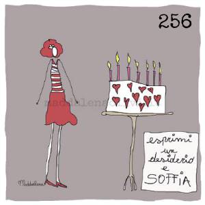 256 12 x 12 cm - biglietto + busta + filo