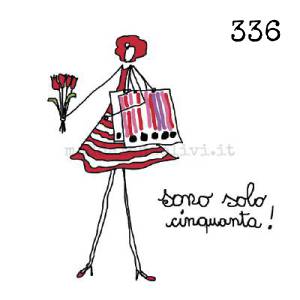 336 12 x 12 cm - biglietto + busta + filo