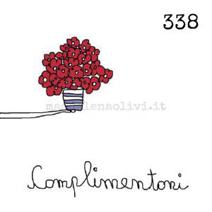 338 12 x 12 cm - biglietto + busta + filo