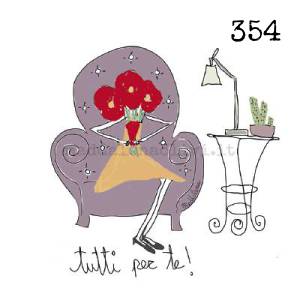 354 12 x 12 cm - biglietto + busta + filo