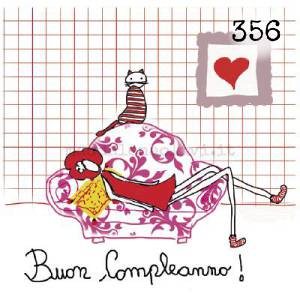 356 12 x 12 cm - biglietto + busta + filo