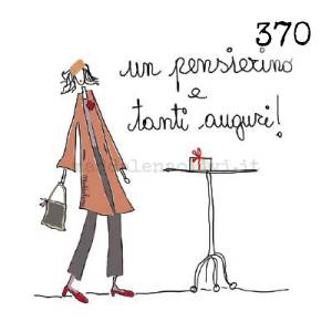 370 12 x 12 cm - biglietto + busta + filo