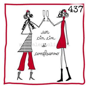 437 12 x 12 cm - biglietto + busta + filo