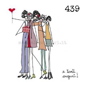 439 12 x 12 cm - biglietto + busta + filo