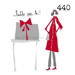 440 12 x 12 cm - biglietto + busta + filo