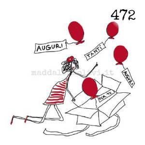 472 12 x 12 cm - biglietto + busta + filo