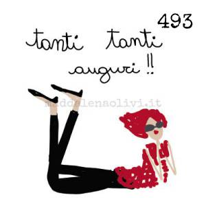 493 12 x 12 cm - biglietto + busta + filo