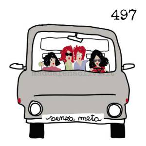 497 12 x 12 cm - biglietto + busta + filo