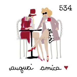 534 12 x 12 cm - biglietto + busta + filo