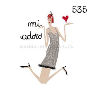 535 12 x 12 cm - biglietto + busta + filo