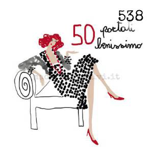 538 12 x 12 cm - biglietto + busta + filo