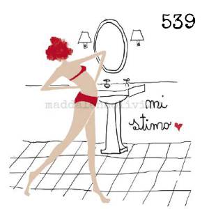 539 12 x 12 cm - biglietto + busta + filo