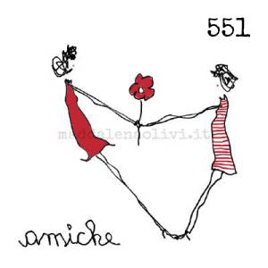 551 12 x 12 cm - biglietto + busta + filo