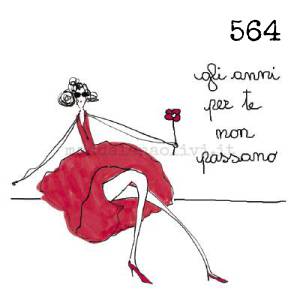 564 12 x 12 cm - biglietto + busta + filo