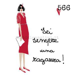 566 12 x 12 cm - biglietto + busta + filo