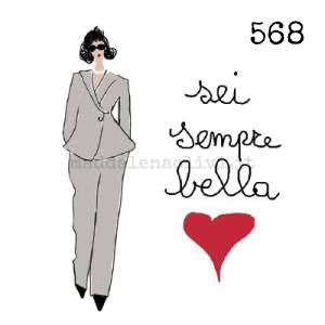 568 12 x 12 cm - biglietto + busta + filo