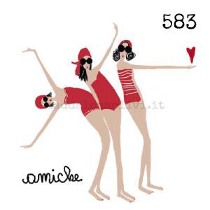 583 12 x 12 cm - biglietto + busta + filo