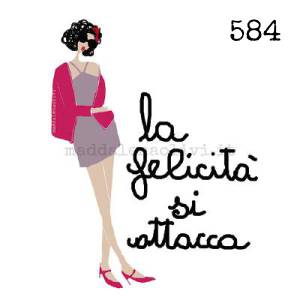 584 12 x 12 cm - biglietto + busta + filo