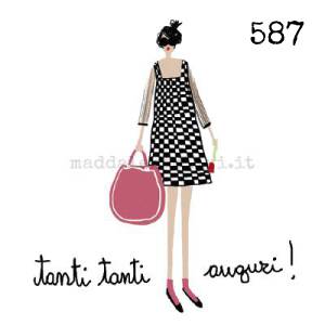 587 12 x 12 cm - biglietto + busta + filo