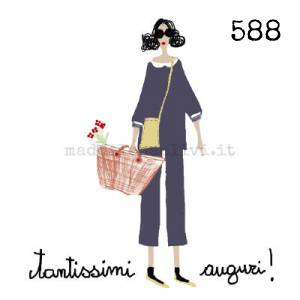 588 12 x 12 cm - biglietto + busta + filo