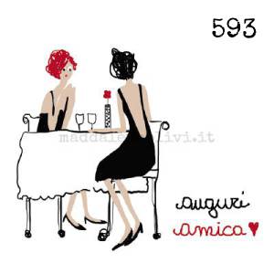 593 12 x 12 cm - biglietto + busta + filo