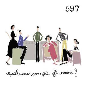 597 12 x 12 cm - biglietto + busta + filo