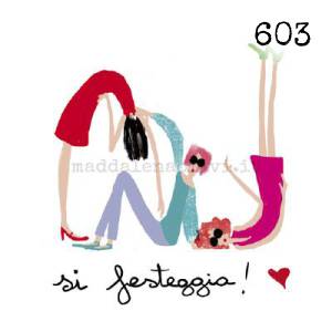 603 12 x 12 cm - biglietto + busta + filo