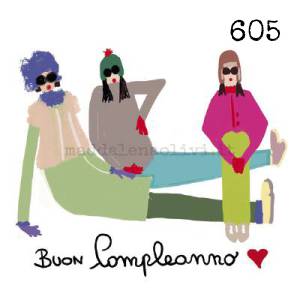 605 12 x 12 cm - biglietto + busta + filo