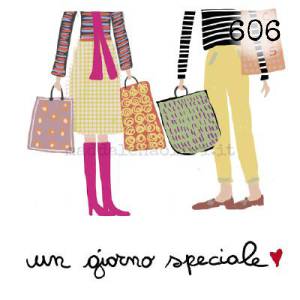 606 12 x 12 cm - biglietto + busta + filo