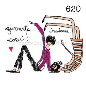 620 12 x 12 cm - biglietto + busta + filo